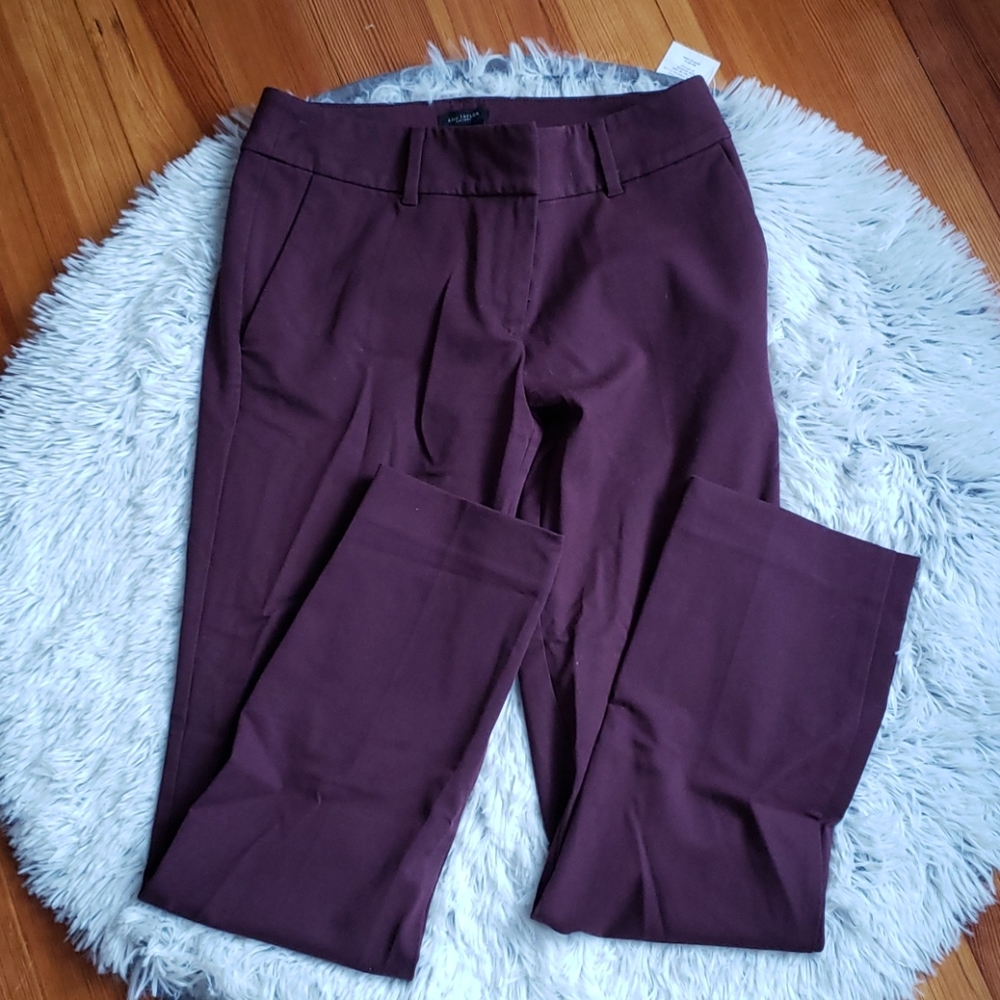 Women's Tailored Maroon Dress Pants